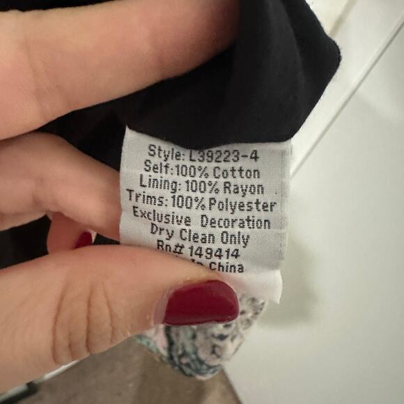 XS Johnny Was Floral Print Rebeka Poplin Mini Dress - Picture 6 of 6